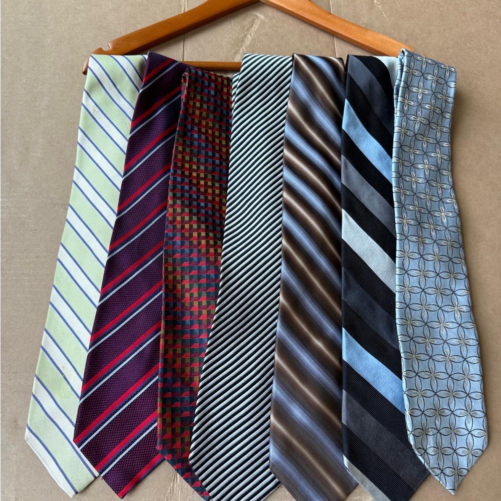 Men's Assorted Tie Set - Classic Patterns (7 Total)